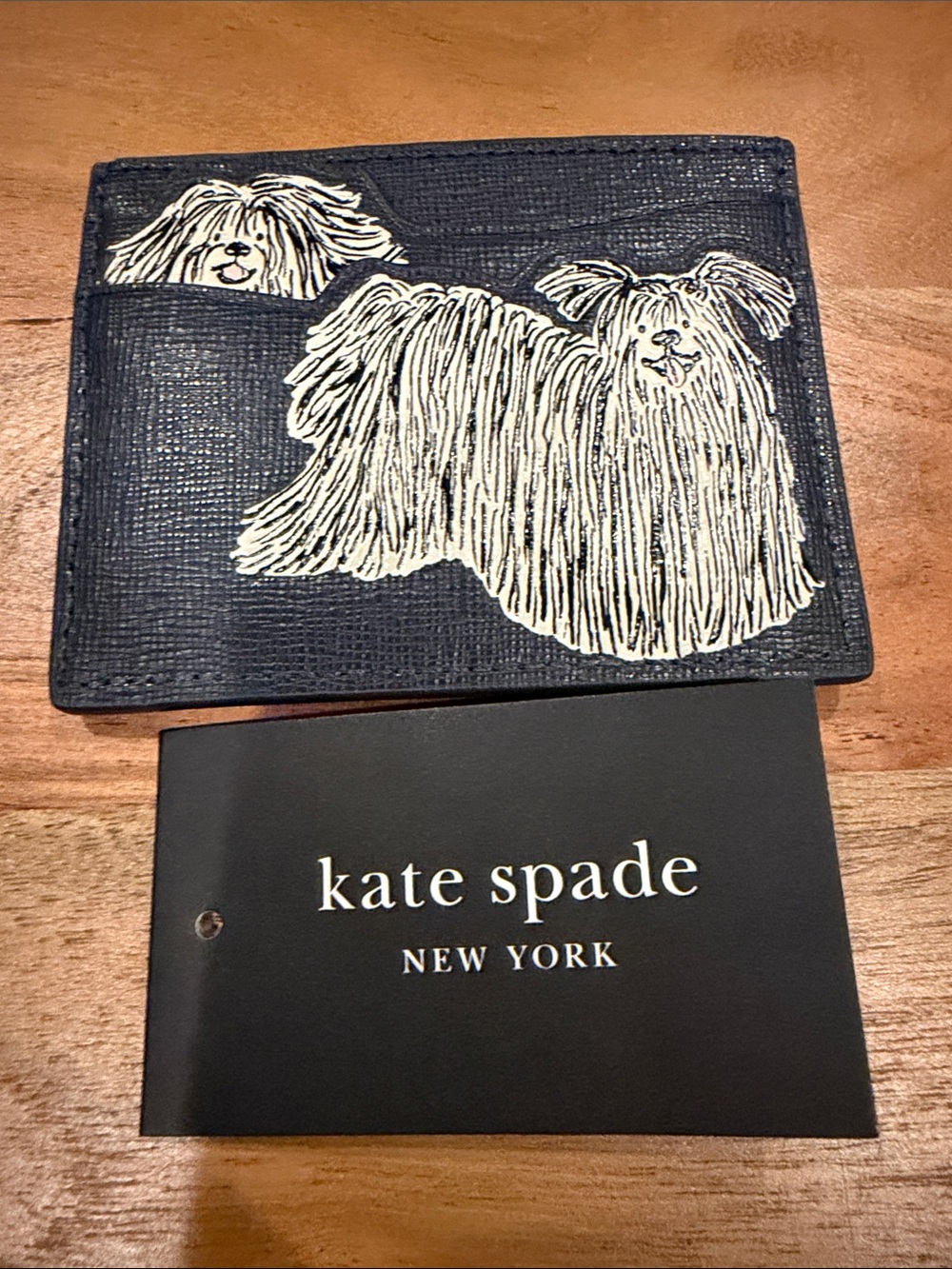 NWT Kate Spade Shaggy Embossed Cardholder